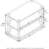 Furinno TURN-S-TUBE Shoe Rack, 3-Tier Shoe Organizer, Shoe Storage Rack with No Tools Assembly, 11.6 x 47.2 x 15.4, for Closet Entryway, Office, Garage, Espresso/Black(Dark Cherry/Black)