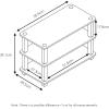 Furinno TURN-S-TUBE Shoe Rack, 3-Tier Shoe Organizer, Shoe Storage Rack with No Tools Assembly, 11.6 x 47.2 x 15.4, for Closet Entryway, Office, Garage, Espresso/Black(Light Cherry/Black)