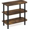 Furinno TURN-S-TUBE Shoe Rack, 3-Tier Shoe Organizer, Shoe Storage Rack with No Tools Assembly, 11.6 x 47.2 x 15.4, for Closet Entryway, Office, Garage, Espresso/Black(Amber Oak/Black)