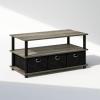 Furinno TURN-S-TUBE Shoe Rack, 3-Tier Shoe Organizer, Shoe Storage Rack with No Tools Assembly, 11.6 x 47.2 x 15.4, for Closet Entryway, Office, Garage, Espresso/Black(French Oak/Black/Black)