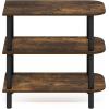 Furinno TURN-S-TUBE Shoe Rack, 3-Tier Shoe Organizer, Shoe Storage Rack with No Tools Assembly, 11.6 x 47.2 x 15.4, for Closet Entryway, Office, Garage, Espresso/Black(Amber Oak/Black)