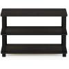 Furinno TURN-S-TUBE Shoe Rack, 3-Tier Shoe Organizer, Shoe Storage Rack with No Tools Assembly, 11.6 x 47.2 x 15.4, for Closet Entryway, Office, Garage, Espresso/Black(Espresso/Black)