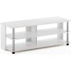 Furinno TURN-S-TUBE Shoe Rack, 3-Tier Shoe Organizer, Shoe Storage Rack with No Tools Assembly, 11.6 x 47.2 x 15.4, for Closet Entryway, Office, Garage, Espresso/Black(White Oak/Stainless Steel)