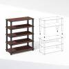 Furinno TURN-S-TUBE Shoe Rack, 3-Tier Shoe Organizer, Shoe Storage Rack with No Tools Assembly, 11.6 x 47.2 x 15.4, for Closet Entryway, Office, Garage, Espresso/Black(Cherry Oak/Black)