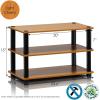 Furinno TURN-S-TUBE Shoe Rack, 3-Tier Shoe Organizer, Shoe Storage Rack with No Tools Assembly, 11.6 x 47.2 x 15.4, for Closet Entryway, Office, Garage, Espresso/Black(Light Cherry/Black)