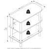 Furinno TURN-S-TUBE Shoe Rack, 3-Tier Shoe Organizer, Shoe Storage Rack with No Tools Assembly, 11.6 x 47.2 x 15.4, for Closet Entryway, Office, Garage, Espresso/Black(Dark Espresso/Black)
