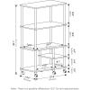 Furinno Turn-N-Tube 4-Tier Toolless Kitchen Storage Shelf Cart, Americano/Black(Amber Pine/Black)