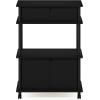 Furinno Turn-N-Tube 4-Tier Toolless Kitchen Storage Shelf Cart, Americano/Black(Americano/Black)