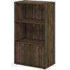 Furinno Turn-N-Tube 4-Tier Toolless Kitchen Storage Shelf Cart, Americano/Black(Brown Walnut)