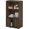 Furinno Turn-N-Tube 4-Tier Toolless Kitchen Storage Shelf Cart, Americano/Black(Brown Walnut)