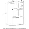 Furinno Turn-N-Tube 4-Tier Toolless Kitchen Storage Shelf Cart, Americano/Black(Columbia Walnut)