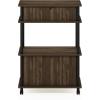 Furinno Turn-N-Tube 4-Tier Toolless Kitchen Storage Shelf Cart, Americano/Black(Columbia Walnut/Black)