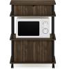 Furinno Turn-N-Tube 4-Tier Toolless Kitchen Storage Shelf Cart, Americano/Black(Columbia Walnut/Black)