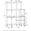 Furinno Turn-N-Tube 4-Tier Toolless Kitchen Storage Shelf Cart, Americano/Black(Dark Americano/Black)