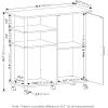 Furinno Turn-N-Tube 4-Tier Toolless Kitchen Storage Shelf Cart, Americano/Black(White Wood/Stainless Steel)