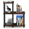 Furinno Turn-N-Tube Accent Decorative Shelf, Espresso/Black(Columbia Walnut/Black)