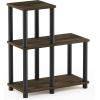 Furinno Turn-N-Tube Accent Decorative Shelf, Espresso/Black(Columbia Walnut/Black)