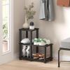 Furinno Turn-N-Tube Accent Decorative Shelf, Espresso/Black(Espresso/Black)