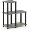 Furinno Turn-N-Tube Accent Decorative Shelf, Espresso/Black(French Oak/Black)