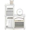 Furinno Turn-N-Tube Accent Decorative Shelf, Espresso/Black(White)