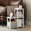 Furinno Turn-N-Tube Accent Decorative Shelf, Espresso/Black(White)