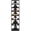 Furinno Turn-N-Tube Multi Storage Shoe Rack, 35.2″W 6-Tier, French Oak Grey/Black(Espresso)