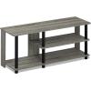 Furinno Turn-N-Tube Multi Storage Shoe Rack, 35.2″W 6-Tier, French Oak Grey/Black(French Oak Grey/Black)