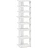Furinno Turn-N-Tube Multi Storage Shoe Rack, 35.2″W 6-Tier, French Oak Grey/Black(White)