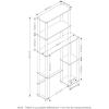 Furinno Turn-N-Tube Over The Toilet Storage, 5 Shelves Bathroom Organizer Space Saver Rack, French Oak Grey/Black(Espresso/Black)
