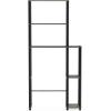 Furinno Turn-N-Tube Over The Toilet Storage, 5 Shelves Bathroom Organizer Space Saver Rack, French Oak Grey/Black(French Oak/Black)