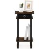 Furinno Turn-N-Tube Tall-Wide Hallway Console Table with Bin, Espresso/Brown(Amber Pine/Black/Black)
