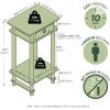Furinno Turn-N-Tube Tall-Wide Hallway Console Table with Bin, Espresso/Brown(Columbia Walnut/Black/Dark Brown)