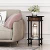 Furinno Turn-N-Tube Tall-Wide Hallway Console Table with Bin, Espresso/Brown(Espresso/Black/Brown)