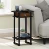 Furinno Turn-N-Tube Tall-Wide Hallway Console Table with Bin, Espresso/Brown(Espresso/Black/Brown)