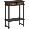 Furinno Turn-N-Tube Tall-Wide Hallway Console Table with Bin, Espresso/Brown(Espresso/Brown)
