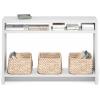 Furinno Turn-N-Tube Tall-Wide Hallway Console Table with Bin, Espresso/Brown(White)