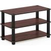 Furinno Turn-S-Tube Shoe Rack, 3-Tier Toolless Shoe Organizer, Shoe Storage, 11.6 x 23.6 x 22.2, for Closet Entryway, Office, Garage, Cherry Oak
