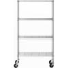 Furinno Wayar Metal Storage Shelf Rack, 6 Tiers, 48-Inch, Stainless Steel(Stainless Steel)