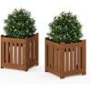Furinno 2-FG19456 Tioman Hardwood Outdoor Lifestyle Flowerbox, 2-Pack, Natural