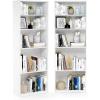 Furinno BASIC Book Shelf, 3-Tier Bookshelf with Open Shelves, Standing Bookcase, 9.3″ x 21.8″ x 39.5″, for Organization and Storage, for Living Room, Bedroom, Home Office, Espresso(White)