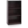 Furinno BASIC Book Shelf, 3-Tier Bookshelf with Open Shelves, Standing Bookcase, 9.3″ x 21.8″ x 39.5″, for Organization and Storage, for Living Room, Bedroom, Home Office, Espresso(Dark Brown)