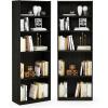 Furinno BASIC Book Shelf, 3-Tier Bookshelf with Open Shelves, Standing Bookcase, 9.3″ x 21.8″ x 39.5″, for Organization and Storage, for Living Room, Bedroom, Home Office, Espresso(Espresso)