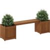 Furinno FG16011 Tioman Hardwood Flower Box, Brown(15.8 Inch)