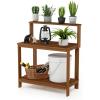 Furinno FG17478 Tioman Outdoor Patio Furniture Hardwood Potting Bench, Natural