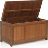 Furinno FG17685 Tioman Outdoor Patio Furniture Hardwood Deck Box in Teak Oil, Natural(Deck Box)