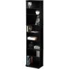 Furinno JAYA DVD Shelf, 8-Tier Tall Narrow CD Rack, Media Shelf with Adjustable Shelves, DVD Storage Cabinets for CD Blueray Game Disc, Easy Assembly, for Living Room, Home Office, Espresso