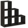 Furinno Pelli 3-2-1 Cubic Storage Cabinet, Espresso(Espresso/Black)