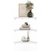 Furinno Rossi 5-Tier Floating Corner Shelf for Wall, Corner Zigzag Shelf Wall Mounted, Radial Wall Mount Shelves, for Home Office, Living Room, Bedroom, Bathroom, White(White)