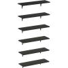 Furinno Rossi Wall Mounted Shelves, 3-Tier Rectangle, Espresso/Black(Espresso)
