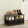 Furinno TURN-S-TUBE Shoe Rack, 3-Tier Shoe Organizer, Shoe Storage Rack with No Tools Assembly, 11.6 x 47.2 x 15.4, for Closet Entryway, Office, Garage, Espresso/Black(French Oak/Black/Black)